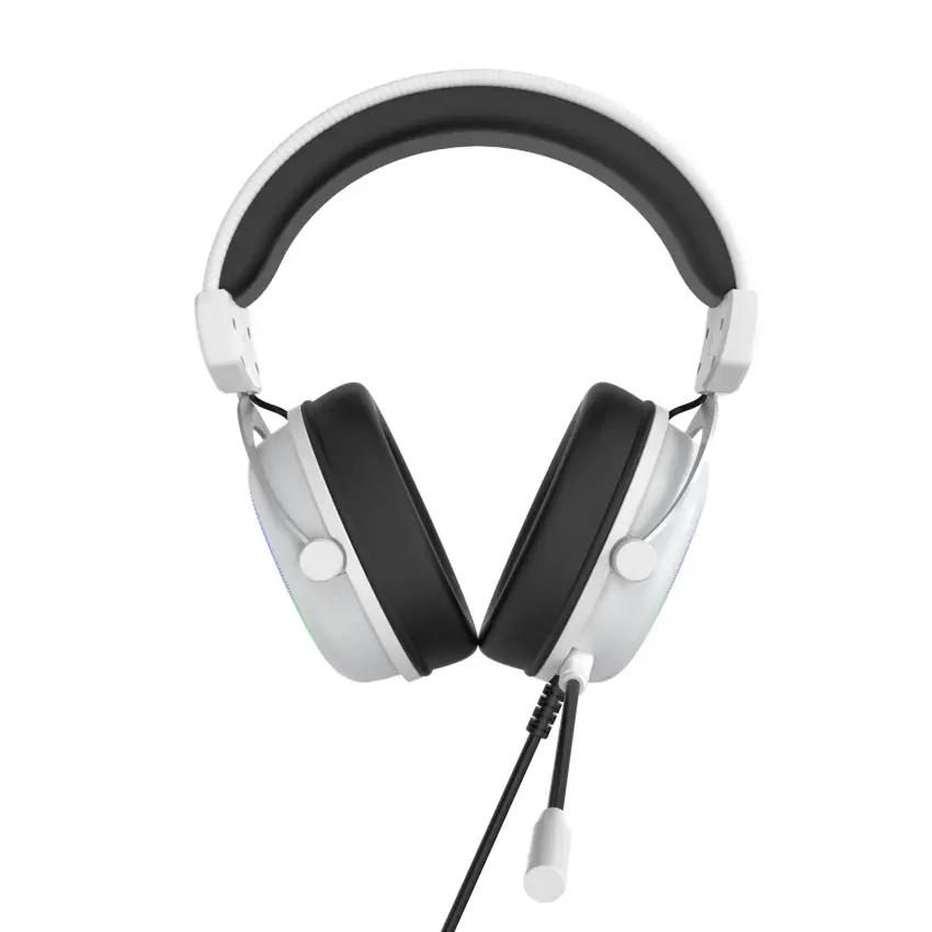 Gameagle Auralis 7.1 RGB Kablolu Mikrofonlu 7.1 USB Profesyonel Oyuncu Kulaklık Beyaz