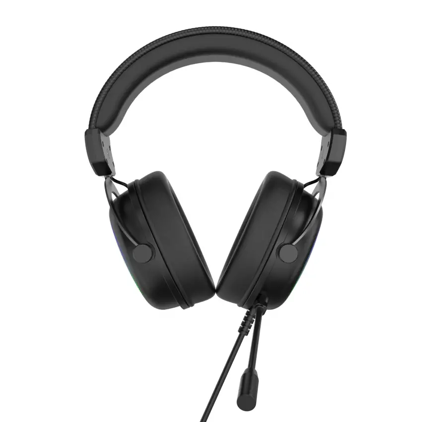 Auralis 7.1 RGB Kablolu Mikrofonlu 7.1 USB Profesyonel Oyuncu Kulaklığı Siyah