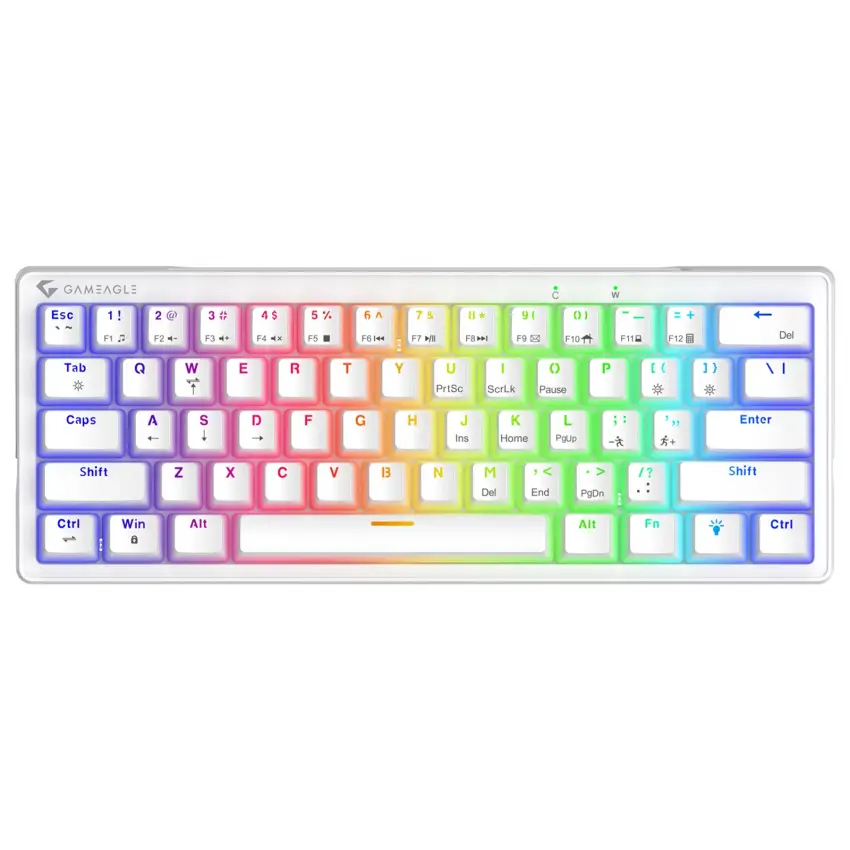 Poseidon RGB Kablolu 12 Mod RGB US Layout Double Shot Full Anti-Ghosting Mekanik Oyuncu Klavyesi