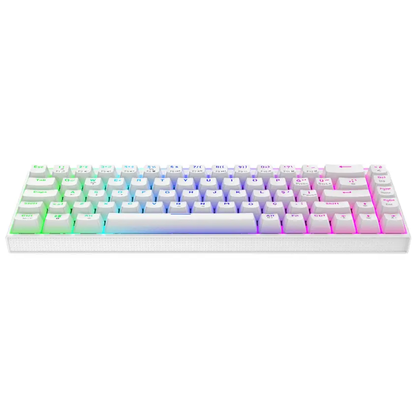 Gameagle Hera RGB Kablolu 11 Mod RGB TR Layout Double Shot Full Anti-Ghosting Mekanik Oyuncu Klavyesi Beyaz
