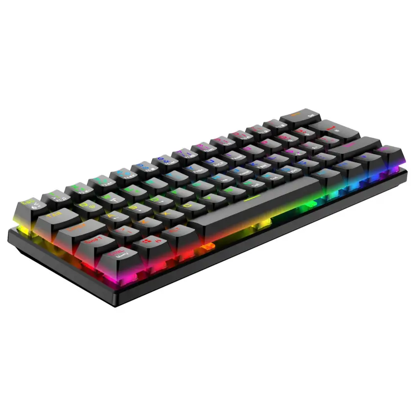 Gameagle Helios RGB Kablolu Bilek Destekli TR Layout Double Shot Full Anti-Ghosting Mekanik Oyuncu Klavyesi