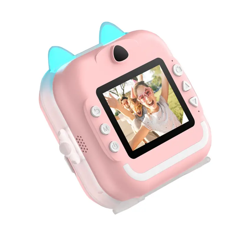 Steep Solid Q5 3.5İnç Termal Fotoğraf Kağıtlı 1080P HD Dijital Çocuk Kamerası (Pembe)