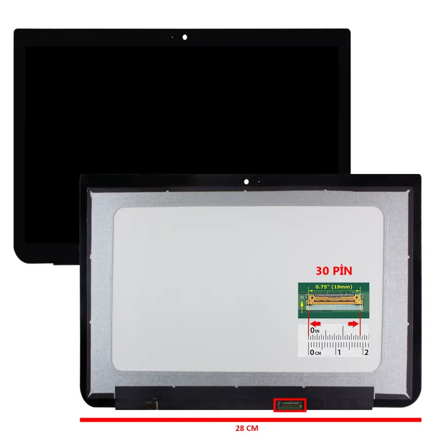 Toshiba Satellite P50-A, P50D-A, P50T-A Dokunmatik + Led Ekran Panel Set