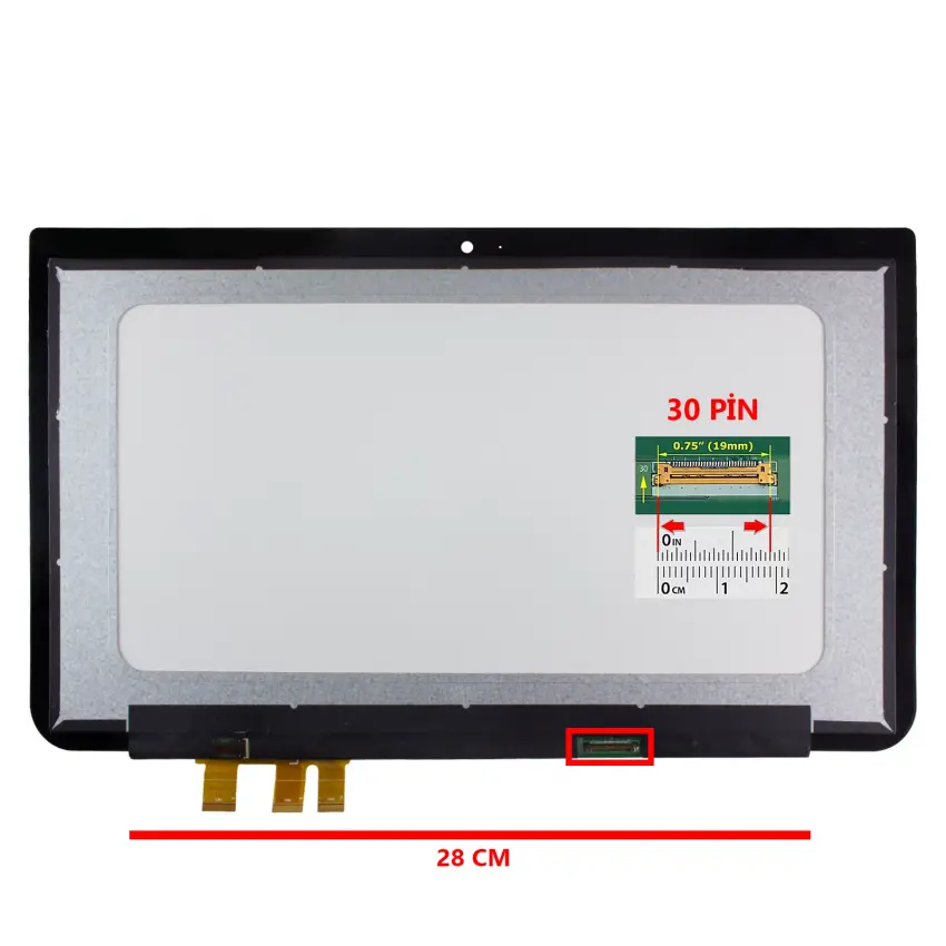 Toshiba Satellite P50-A, P50D-A, P50T-A Dokunmatik + Led Ekran Panel Set