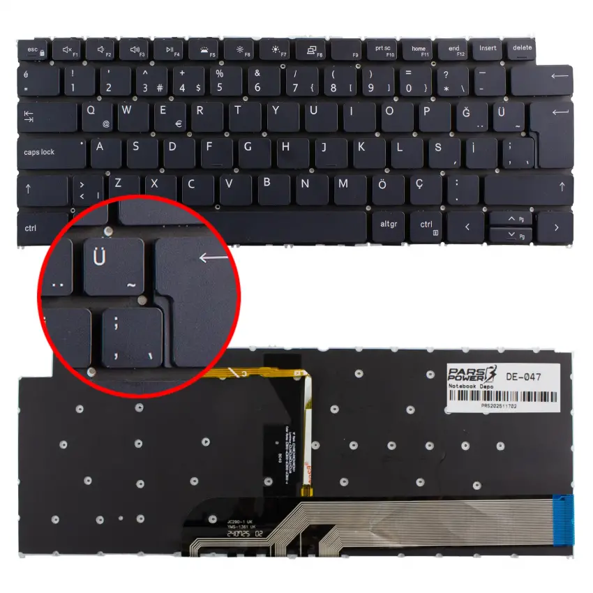 Dell Inspiron 16 7630 Klavye Işıklı (Siyah TR)