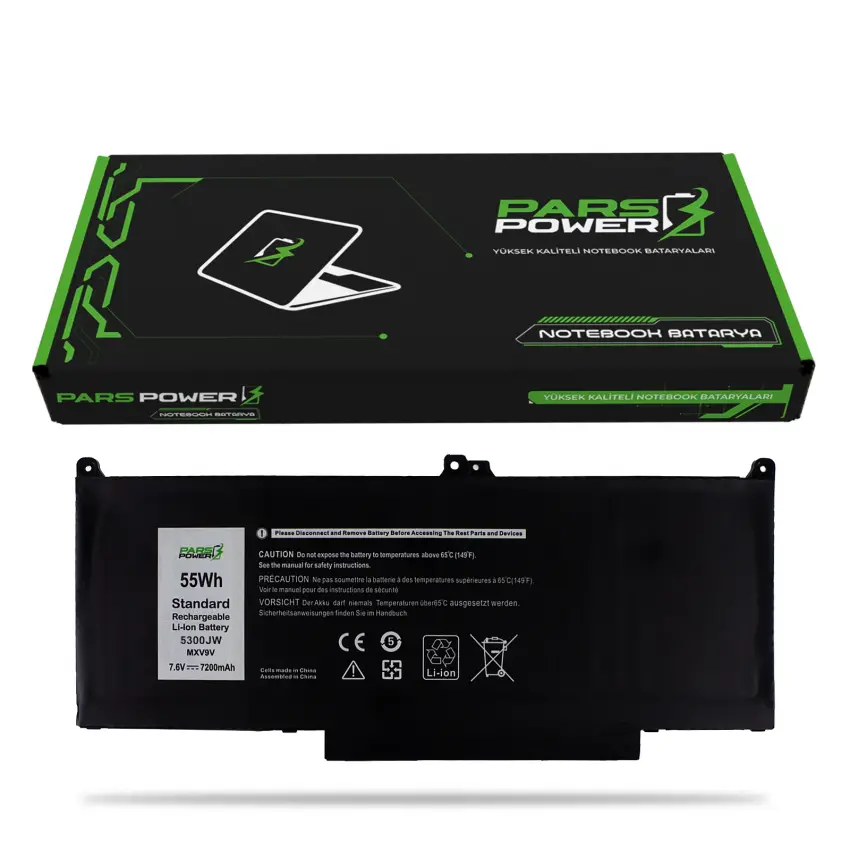 Dell Latitude MXV9V, K4Y2J Batarya - Pil (Pars Power)