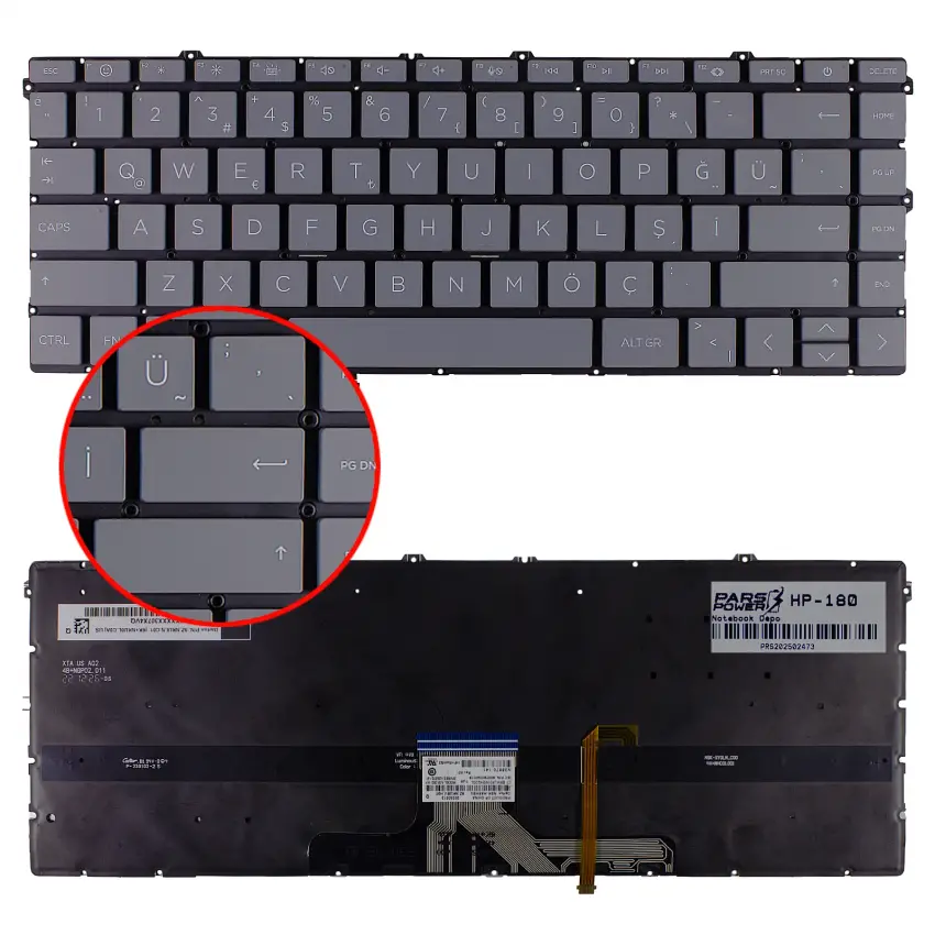 Hp Envy x360 15-ew, 15-ey Klavye Işıklı (Siyah TR)