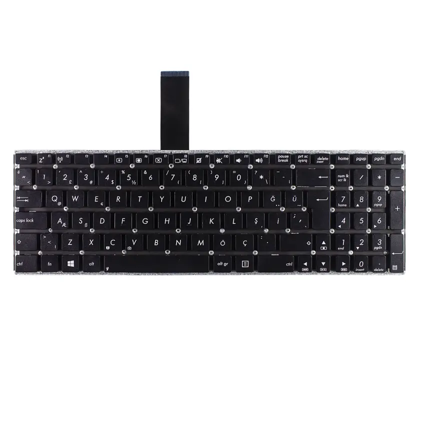 Asus A56, K56, S56, R505 Notebook Klavye (Siyah TR)