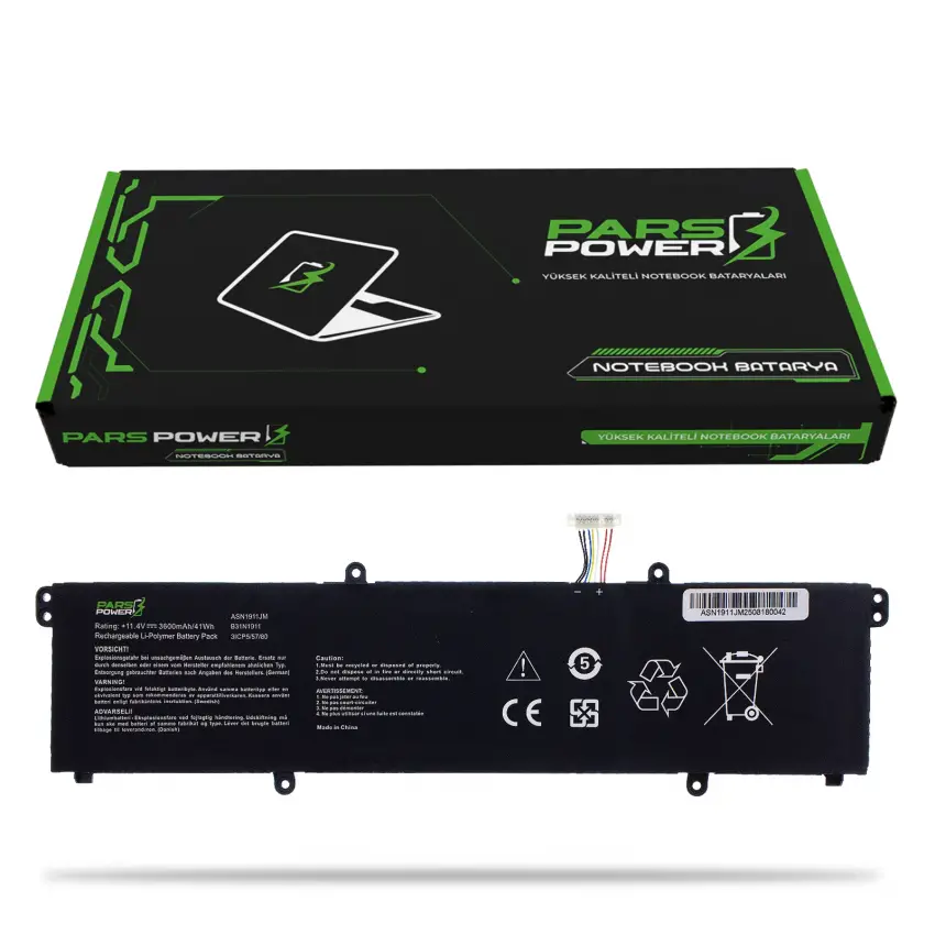 Asus C31N1911, B31N1911 Serisi Batarya - Pil (Pars Power)
