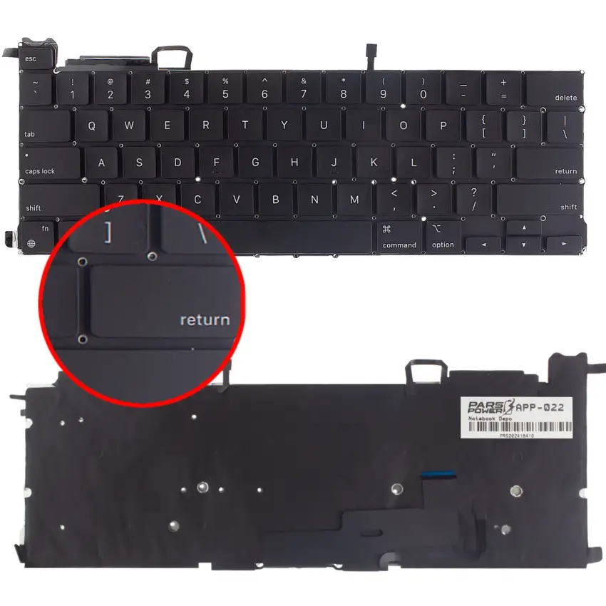 Apple MacBook Pro 13.3 M2 (MNEJ3TU/A) Klavye Işıklı Siyah (US)