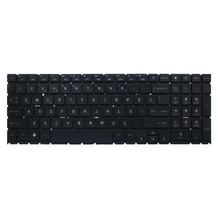 HP Victus 16-e1005nt (68S21EA04) Notebook Klavye Işıklı (Siyah TR)
