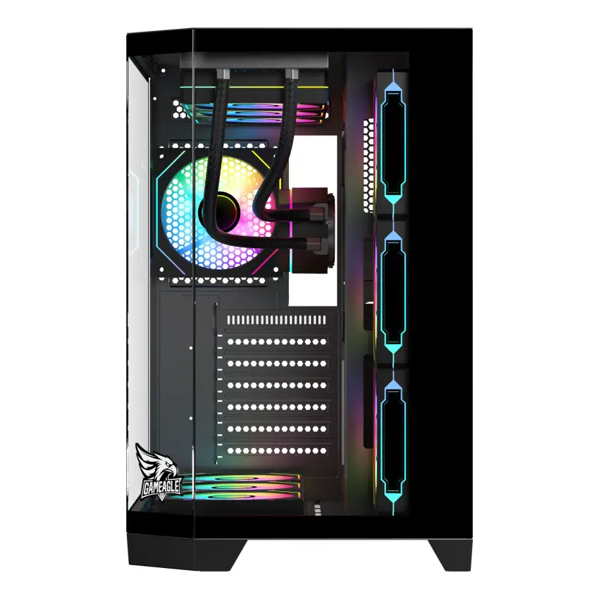 Gameagle Edge 7 Argb Fanlı Oyuncu Pc Kasası 850W 80+ Plus Bronz Powerlı Digital Sıvı Soğutmalı (Siyah)