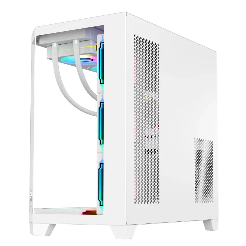 Gameagle Edge 7 Argb Fanlı Gamer Pc Kasası 850W 80+ Plus Bronz Powerlı Digital Sıvı Soğutmalı (Beyaz)