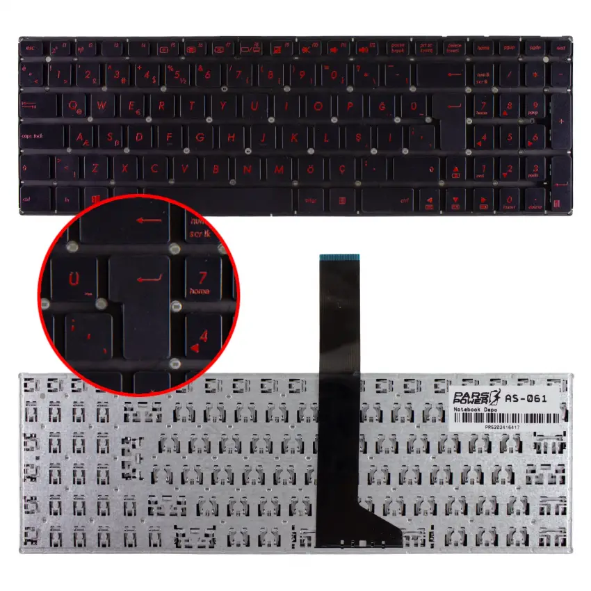 Asus X550, P550, R510, R513 Notebook Klavye (Siyah TR)