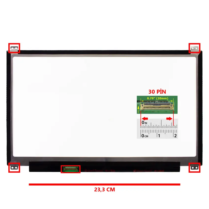 Samsung LTN133HL03-201 Lcd Led Ekran - Panel
