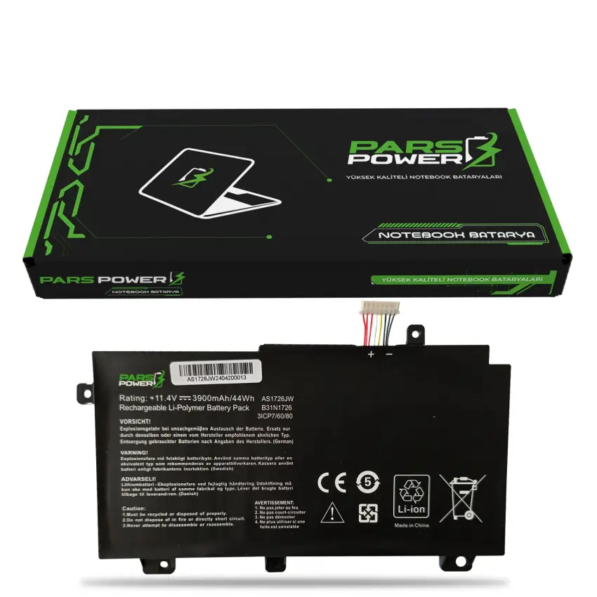 Asus TUF Gaming F15 FX506HC-HN430W Batarya - Pil (Pars Power)