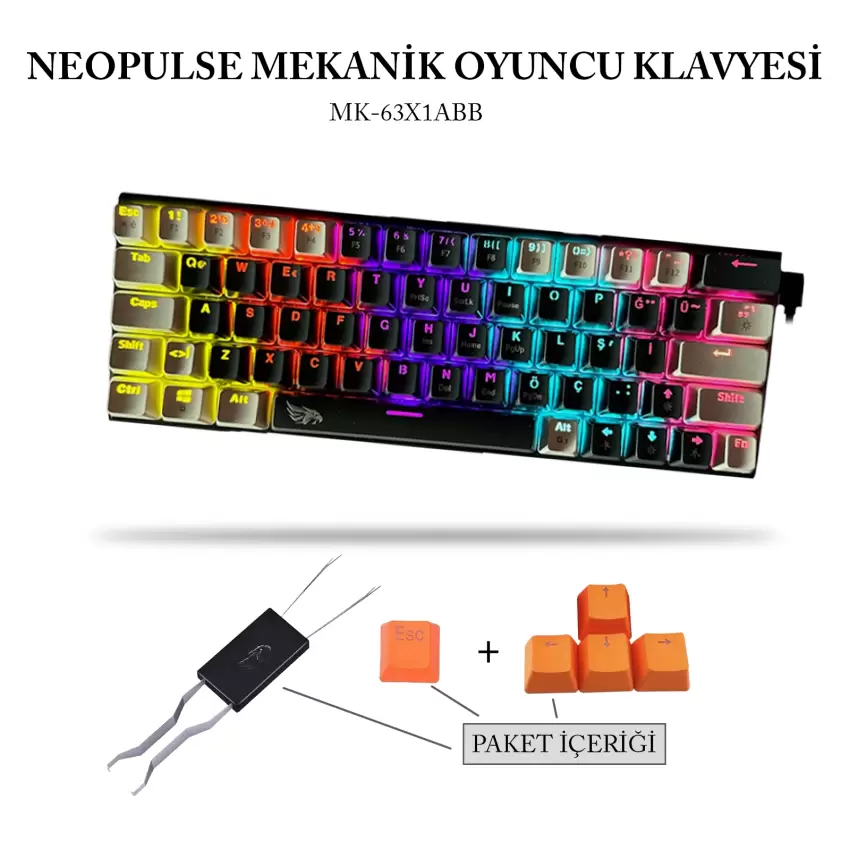 Gameagle Neopulse MK-63X1ABB Mekanik Kablolu Işıklı Klavye