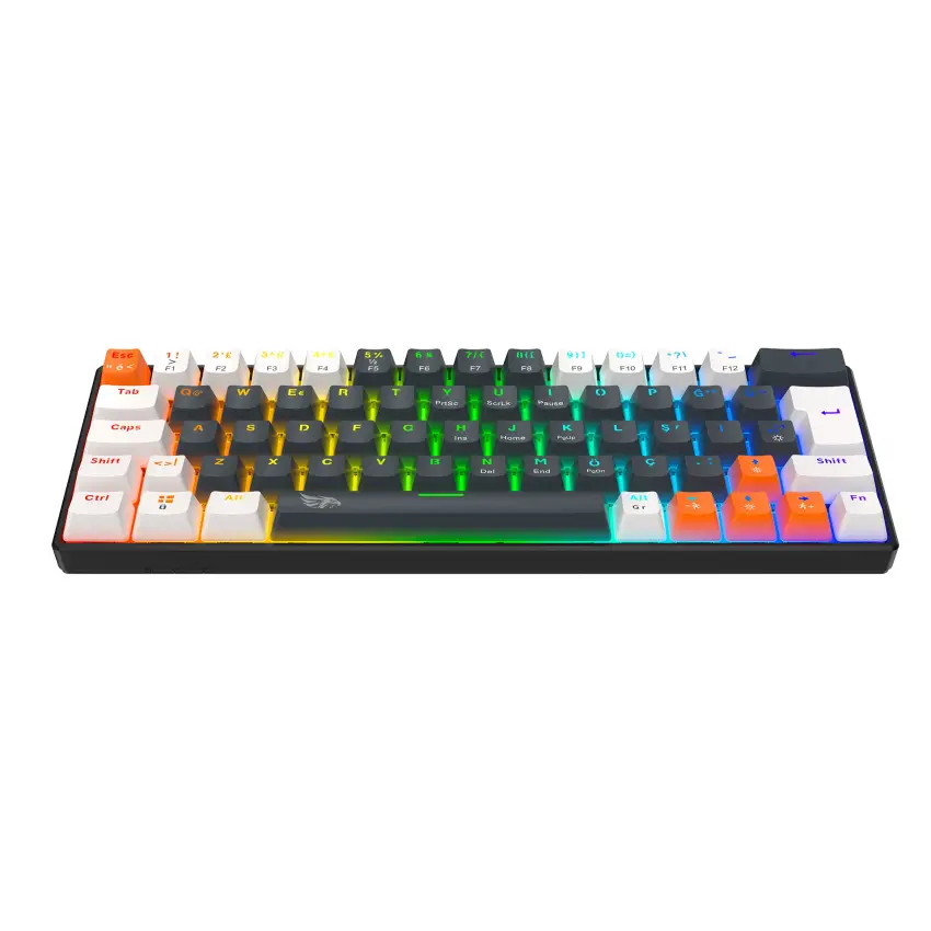 Gameagle Neopulse Rainbow Kablolu TR Layout Mekanik Oyuncu Klavyesi Blue Switch Siyah