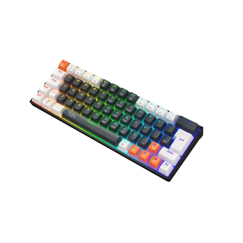 Gameagle Neopulse Rainbow Kablolu TR Layout Mekanik Oyuncu Klavyesi Blue Switch Siyah