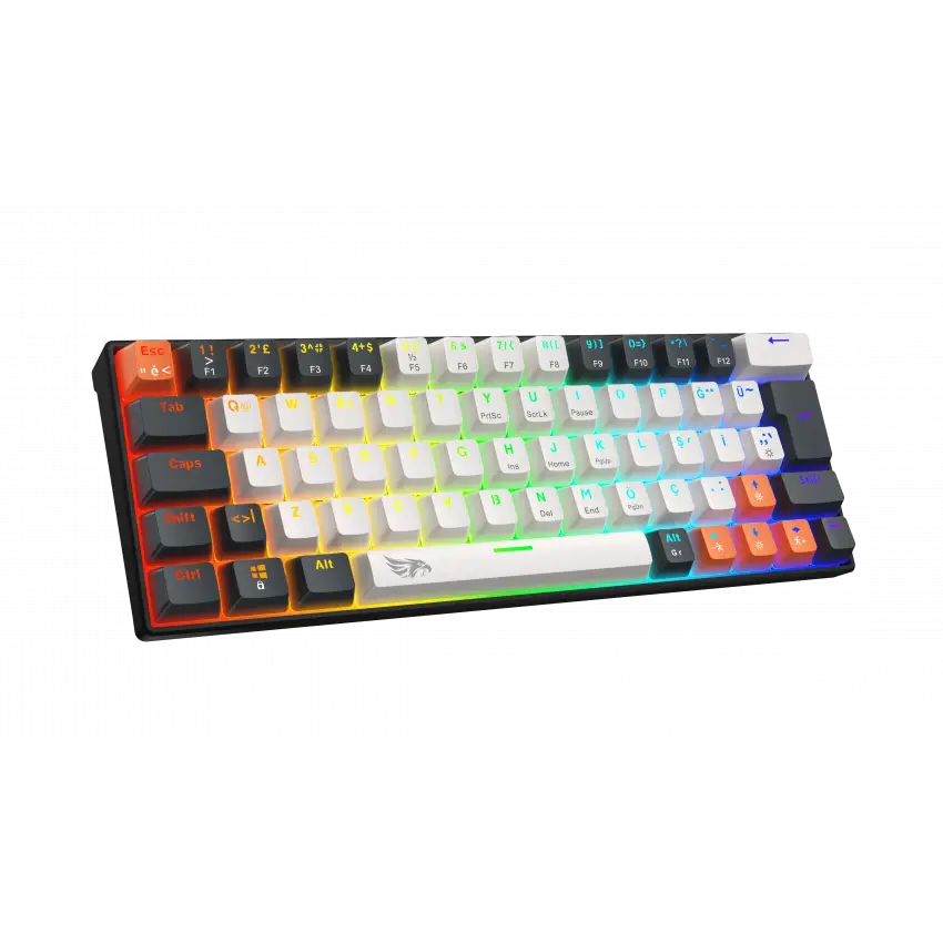 Gameagle Neopulse Rainbow Kablolu TR Layout Mekanik Oyuncu Klavyesi Blue Switch Beyaz