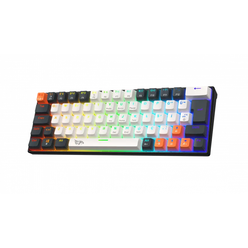 Gameagle Neopulse Rainbow Kablolu TR Layout Mekanik Oyuncu Klavyesi Blue Switch Beyaz