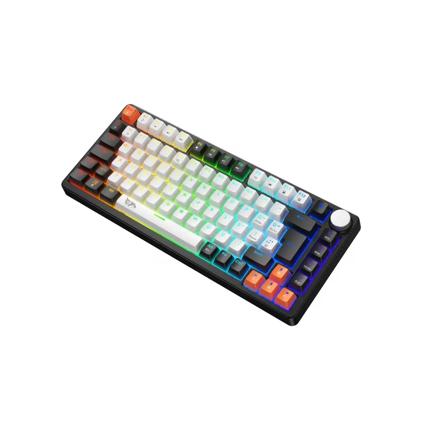 Gameagle Strike Compact Rainbow Kablolu TR Layout Mekanik Oyuncu Klavyesi Blue Switch Beyaz