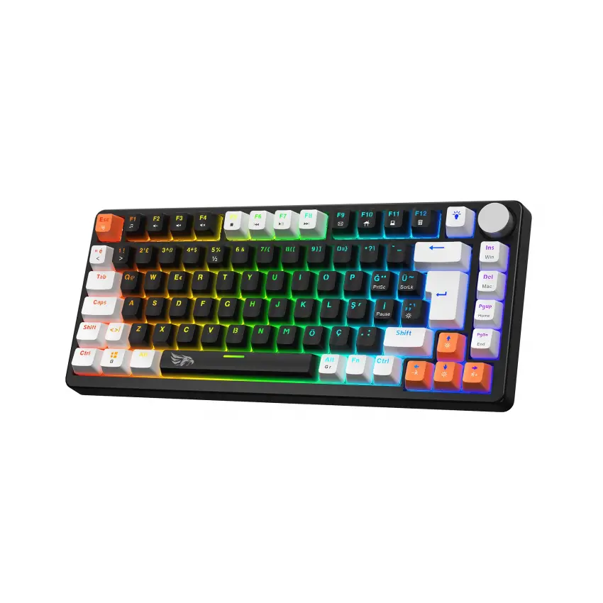 Gameagle Strike Compact Rainbow Kablolu TR Layout Mekanik Oyuncu Klavyesi Blue Switch Siyah