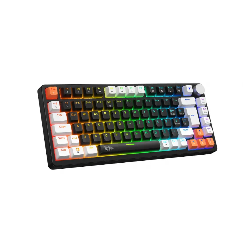 Gameagle Strike Compact Rainbow Kablolu TR Layout Mekanik Oyuncu Klavyesi Blue Switch Siyah