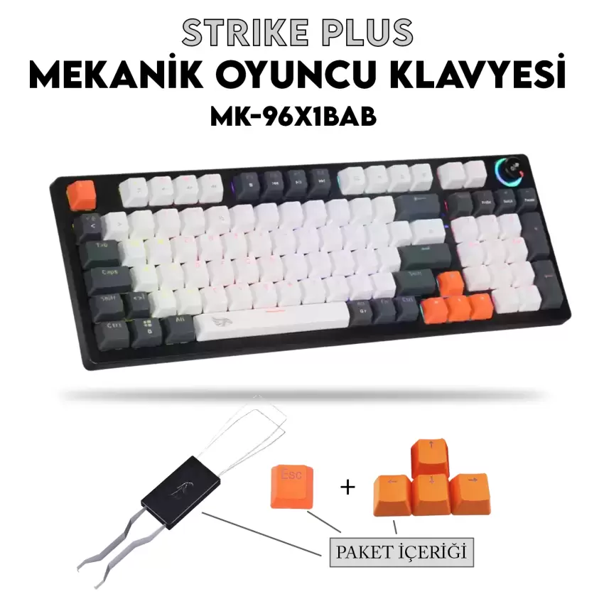 Gameagle Strike Plus MK-96X1BAB Mekanik Işıklı Oyuncu Klavye