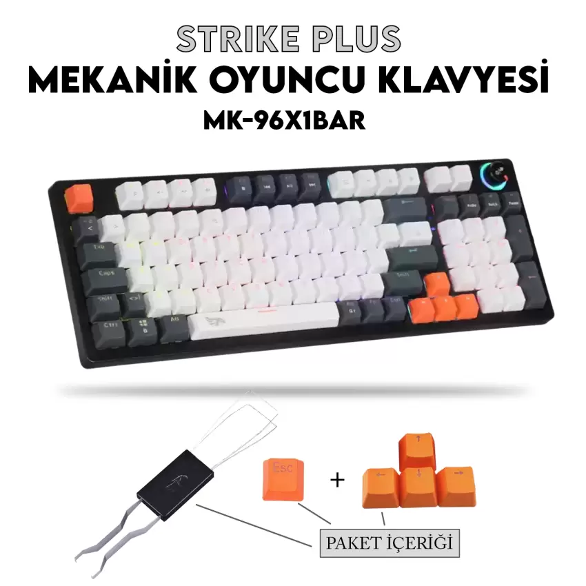 Gameagle Strike Plus MK-96X1BAR Mekanik Işıklı Oyuncu Klavye