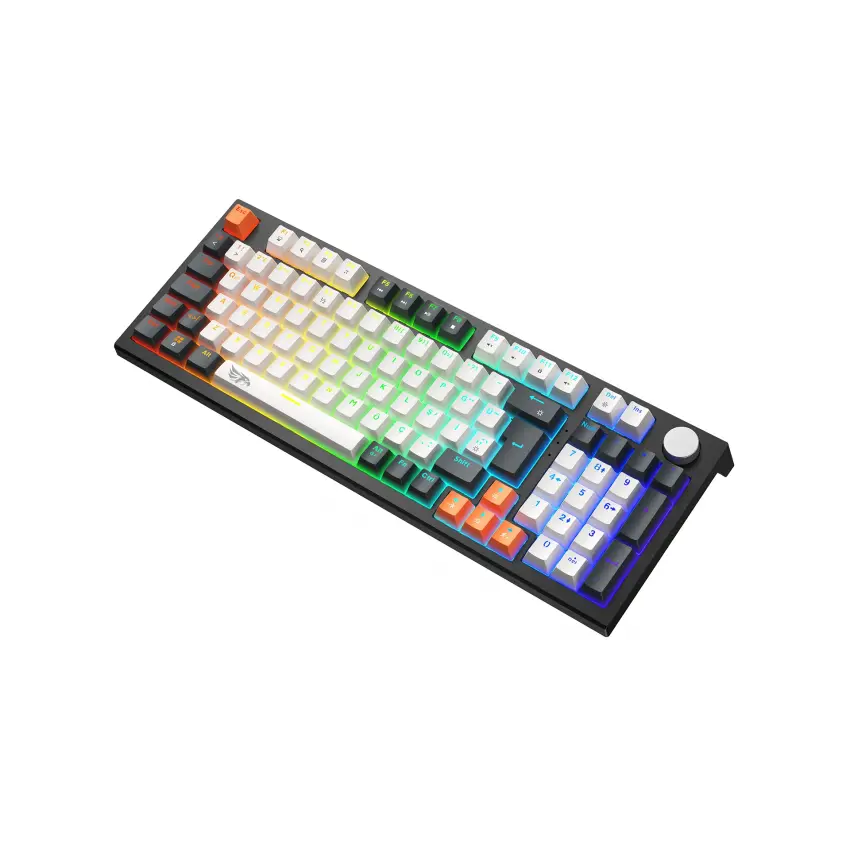 Gameagle Strike Plus Rainbow Kablolu TR Layout Mekanik Oyuncu Klavyesi Blue Switch Beyaz