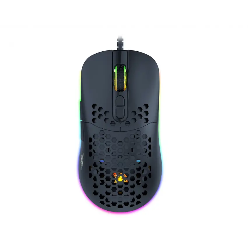 Gameagle GE69B RGB Makrolu 12800DPI Kablolu Oyuncu Mouse Siyah
