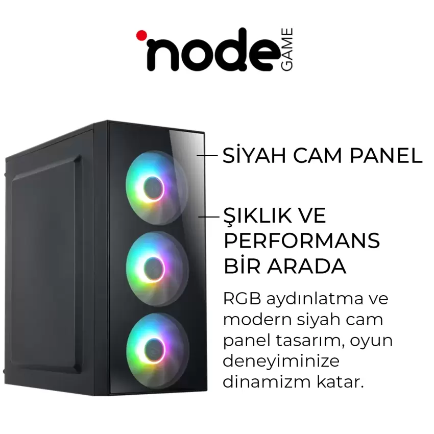 Node Game ND-SNR100A SENIOR 4 ARGB Fanlı Oyuncu Bilgisayar Kasası