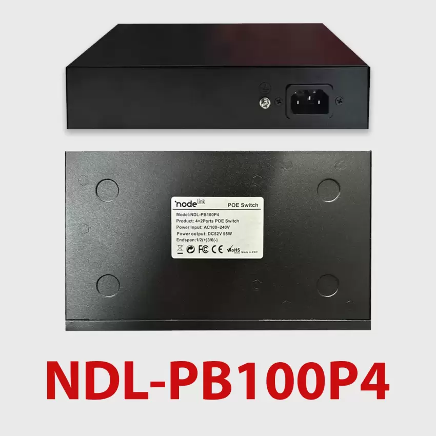 Node Link Power Beam NDL-PB100P4 4+2 10/100 Metal Kasa POE Switch