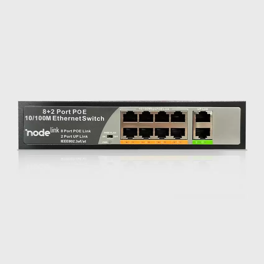 Node Link Power Beam NDL-PB100P8 8+2 10/100 Metal Kasa POE Switch