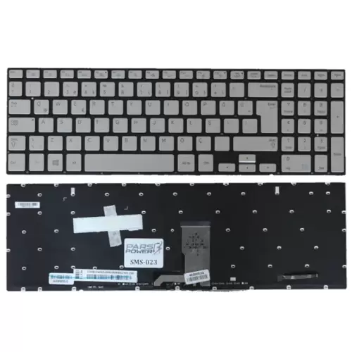 Samsung BA75-04639R Uyumlu Notebook Klavye (Gümüş Işıklı TR)