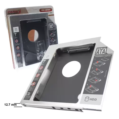 12.7mm SSD-HDD Caddy Notebook Sata 4717p DVD-CD Kutusu - Kızak DGRTKN_234