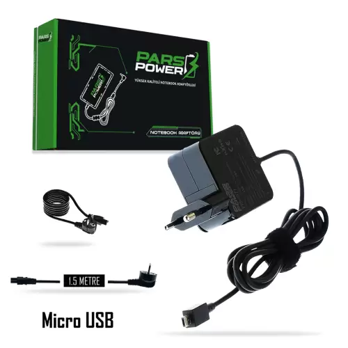 Asus EeeBook Micro USB 33W 19V 1.75A Adaptör Şarj Aleti-Cihazı (Pars Power)