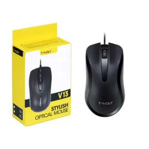 T-Wolf V13 Kablolu Optik Mouse (Siyah)