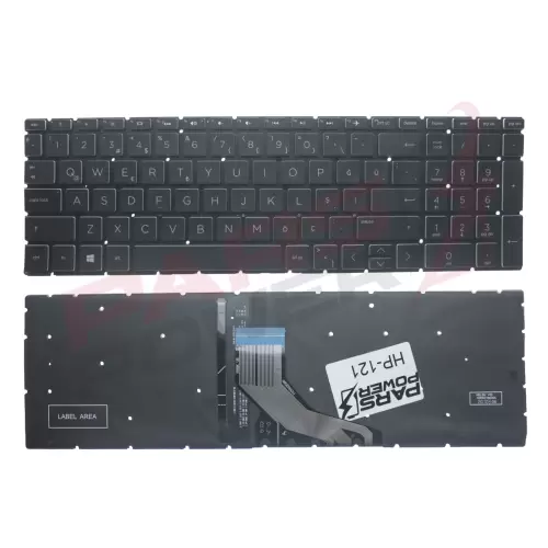 Hp Pavilion Gaming 17-CD1006nt (3Y4V3EA) Notebook Klavye Işıklı (Siyah TR)