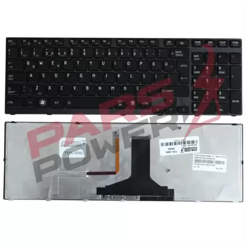 Toshiba Satellite A660, A660D, A665, P750, P755, P770, P775 Serisi Notebook Klavye Işıklı (Siyah TR)