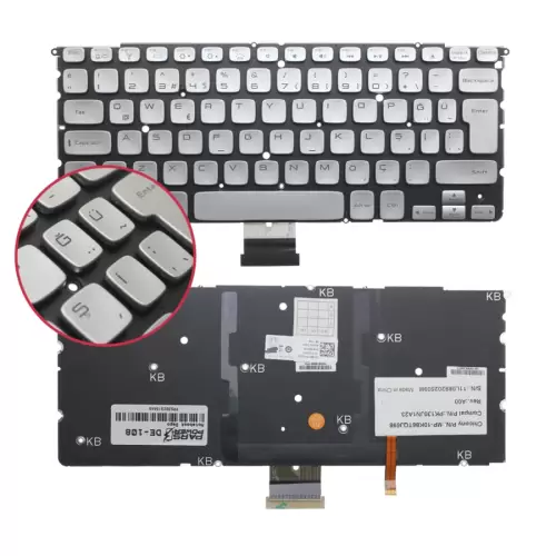 Dell XPS P24G001, P24G002 Klavye Işıklı (Gümüş TR)