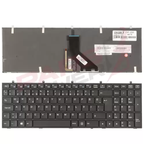 Monster MP-13H86GBJ4301, MP-13H86TQJ4307 Notebook Klavye Işıklı (Siyah TR)