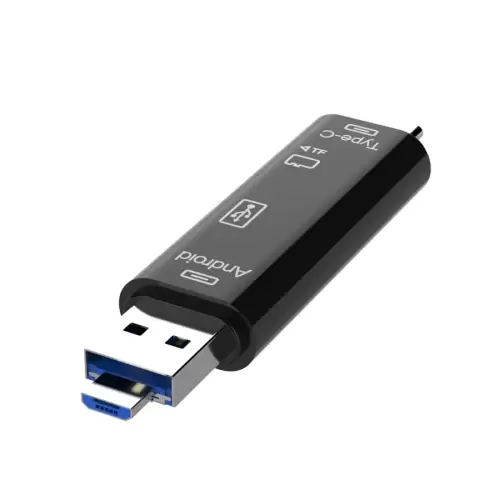 Type-C + Micro USB Kart Okuyucu Hub - 1x MicroSD, 1x USB Hub D-188