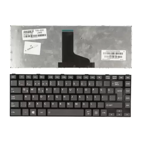 Toshiba Satellite C800, C805, C840, C845, L800, L805, L830, L840 Serisi Notebook Klavye (Siyah TR)