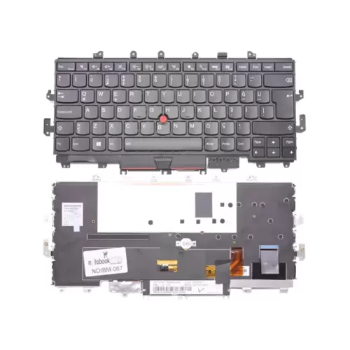 Lenovo ThinkPad NSK-Z80BW Notebook Klavye Işıklı (Siyah TR)