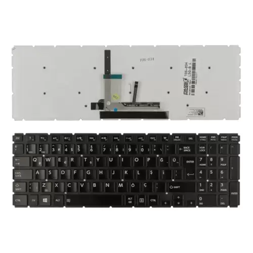 Toshiba 9Z.NBCBQ.001, 9Z.NBCBQ.00T Notebook Klavye Işıklı (Siyah TR)