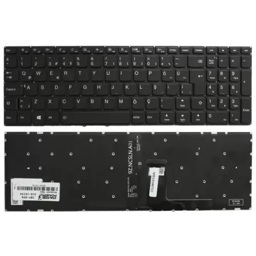 Lenovo V310-15IKB, V310-15ISK Notebook Klavye Işıklı (Siyah TR)