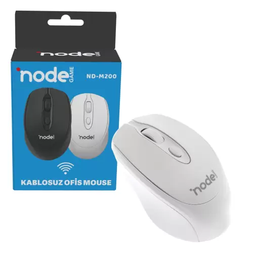 Node Game ND-M200B Optik Kablosuz Wireless Mouse (Beyaz)