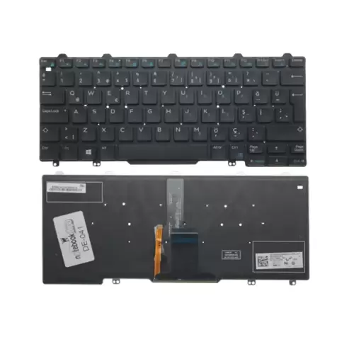 Dell Latitude E7270 N003LE727012EMEA_WIN Klavye Işıklı (Siyah TR)